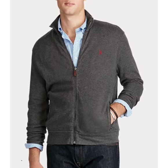Ralph Lauren Other - Polo Ralph Lauren Performance Full Zip Knit Jacket Size XL Heathered Dark Gray